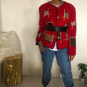 Alex Kim- Embroidered Corduroy Light Weight Jacket